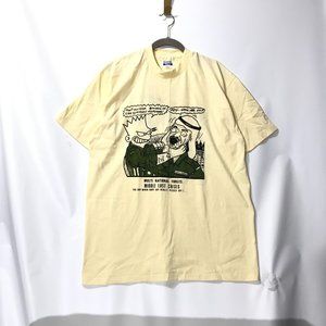 Rare Vintage 90s Single Stitch Bootleg Bart Middle East Crisis Saddam Made In US